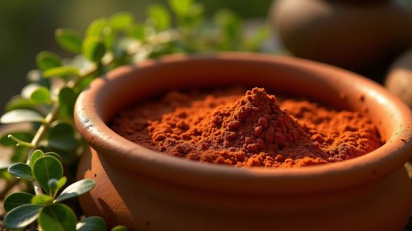 L'argile rouge riche en fer pour revitaliser votre peau immédiatement